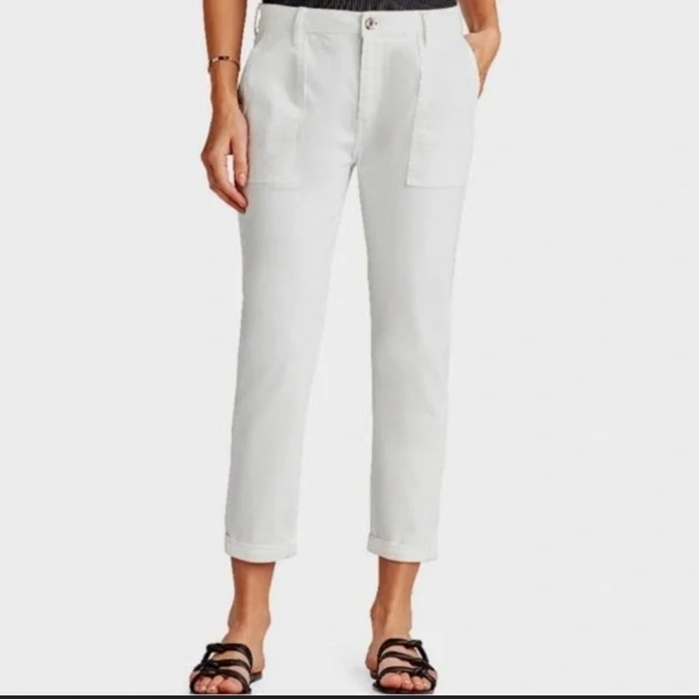 Sam Edelman The Cargo Ankle White Jeans Sz 28